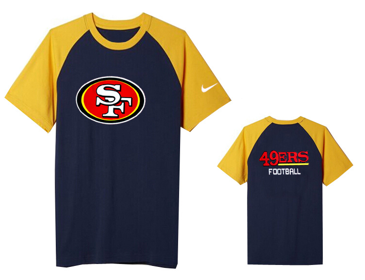 Nike San Francisco 49ers Round Neck T Shirt D.Blue10