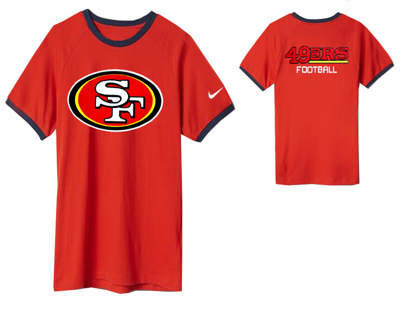 Nike San Francisco 49ers Round Neck T Shirt Red02