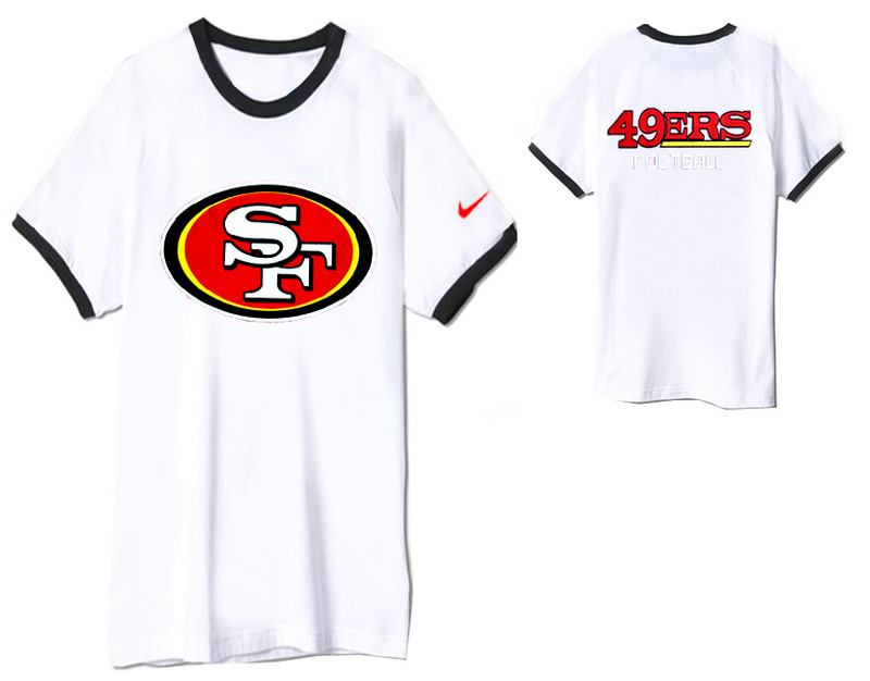 Nike San Francisco 49ers Round Neck T Shirt White05
