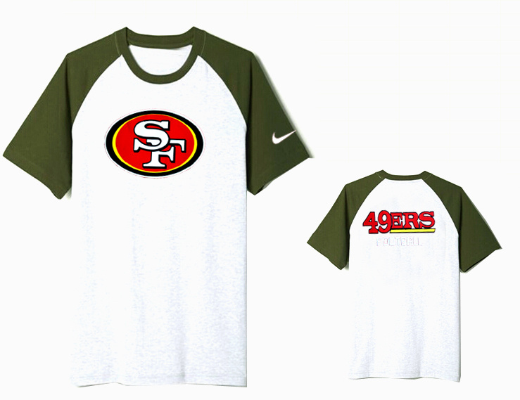 Nike San Francisco 49ers Round Neck T Shirt White06