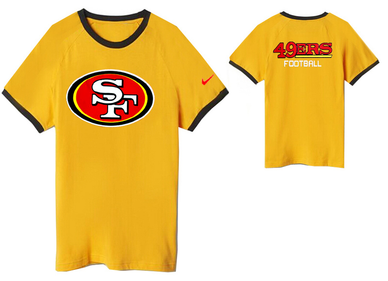 Nike San Francisco 49ers Round Neck T Shirt Yellow03