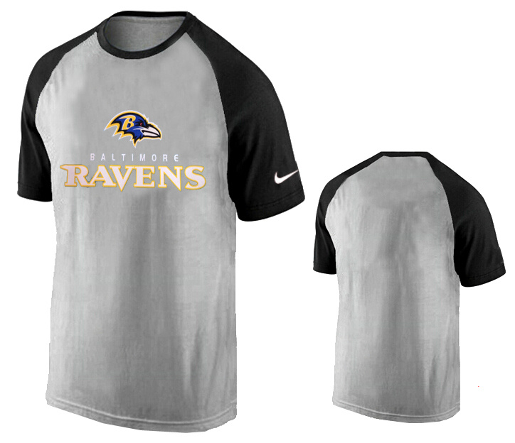 Nike Baltimore Ravens Ash Tri Big Play Raglan T Shirt Grey5