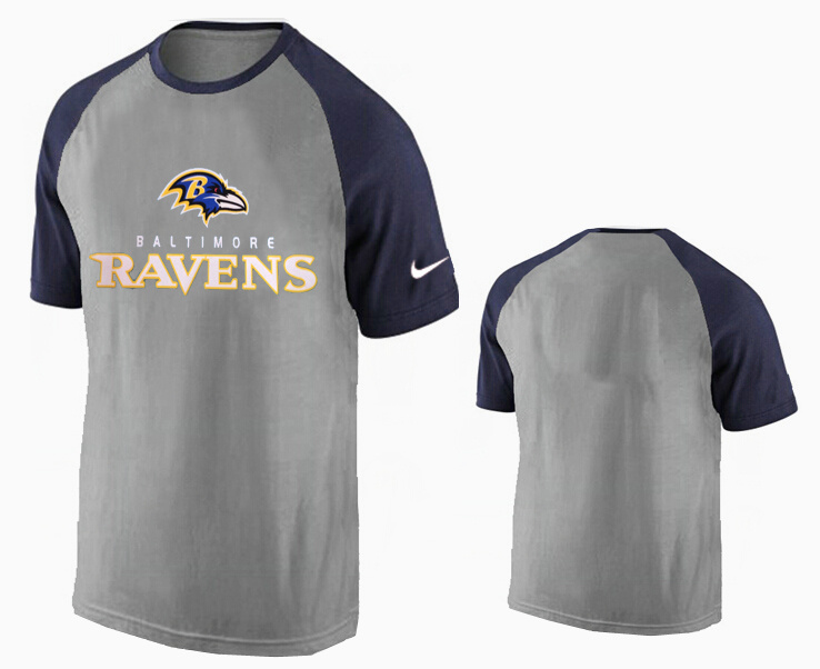 Nike Baltimore Ravens Ash Tri Big Play Raglan T Shirt Grey6