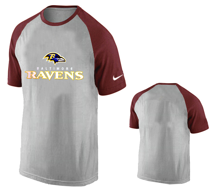 Nike Baltimore Ravens Ash Tri Big Play Raglan T Shirt Grey7