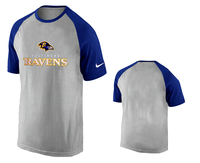 Nike Baltimore Ravens Ash Tri Big Play Raglan T Shirt Grey8