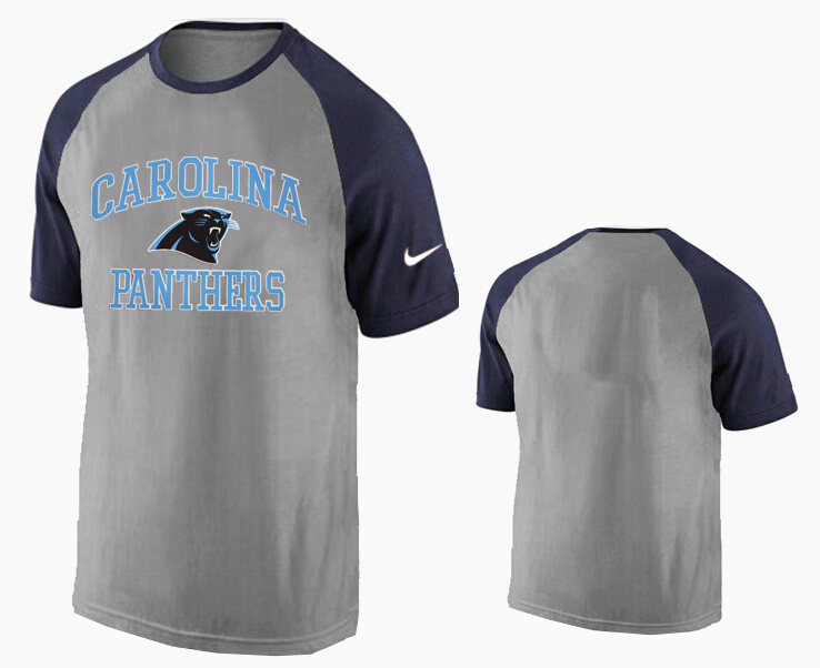Nike Carolina Panthers Ash Tri Big Play Raglan T Shirt Grey16