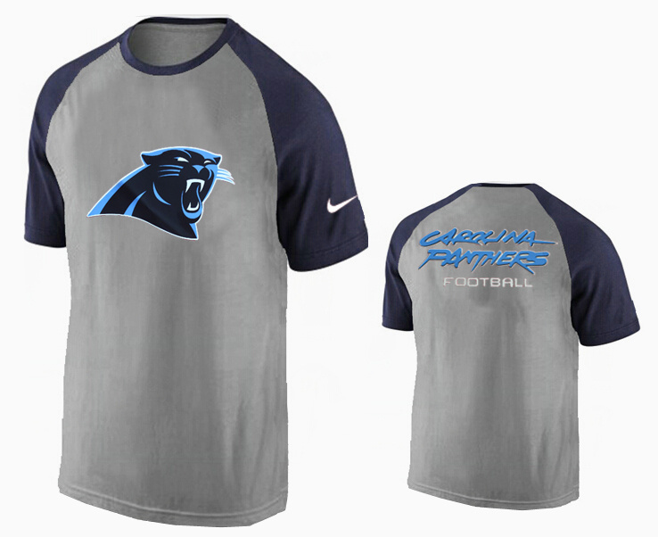 Nike Carolina Panthers Ash Tri Big Play Raglan T Shirt Grey2