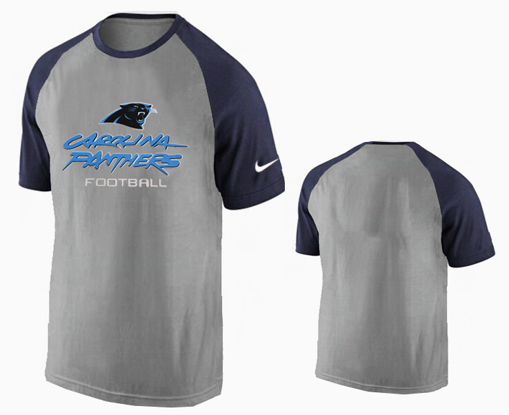 Nike Carolina Panthers Ash Tri Big Play Raglan T Shirt Grey9