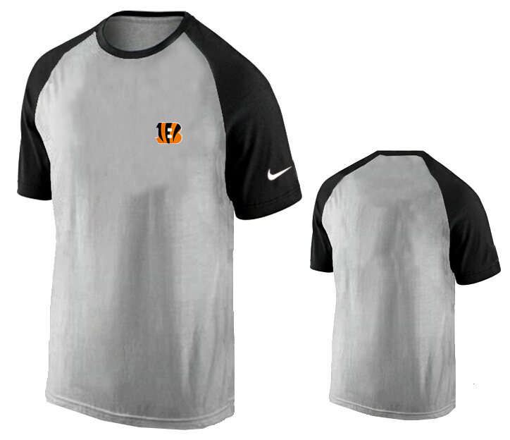 Nike Cincinnati Bengals Ash Tri Big Play Raglan T Shirt Grey