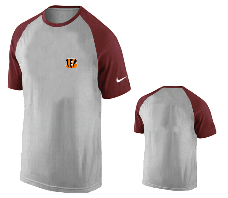 Nike Cincinnati Bengals Ash Tri Big Play Raglan T Shirt Grey11