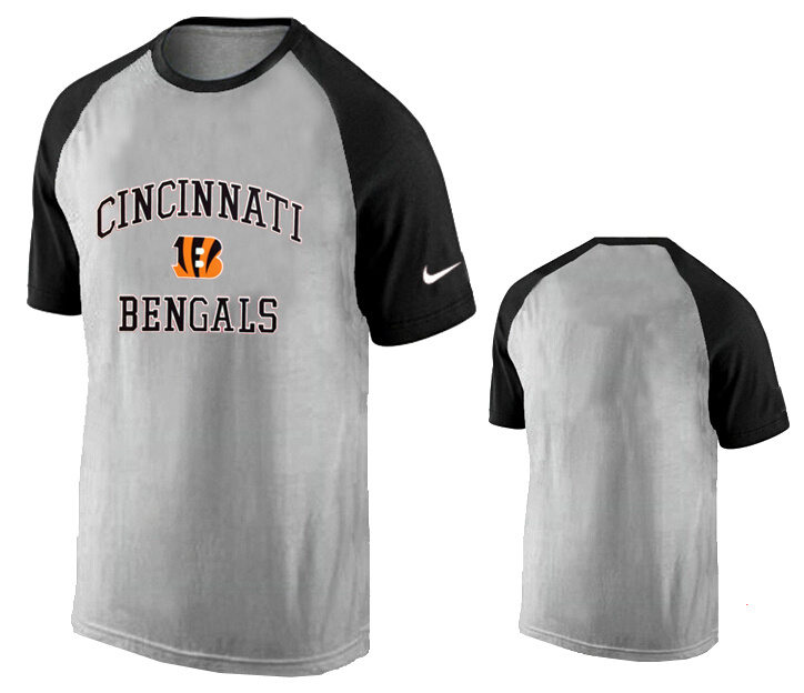 Nike Cincinnati Bengals Ash Tri Big Play Raglan T Shirt Grey8