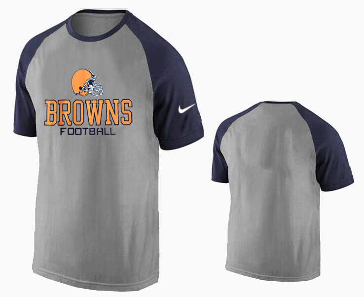 Nike Cleveland Browns Ash Tri Big Play Raglan T Shirt Grey12