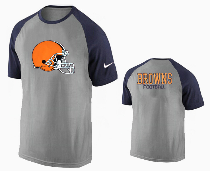 Nike Cleveland Browns Ash Tri Big Play Raglan T Shirt Grey2