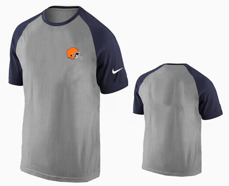 Nike Cleveland Browns Ash Tri Big Play Raglan T Shirt Grey6