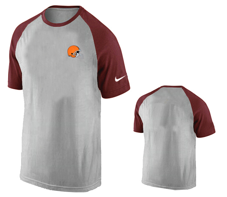 Nike Cleveland Browns Ash Tri Big Play Raglan T Shirt Grey8