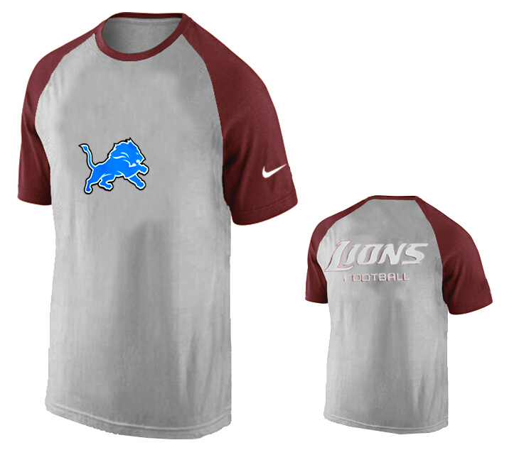 Nike Detroits Lions Ash Tri Big Play Raglan T Shirt Grey15
