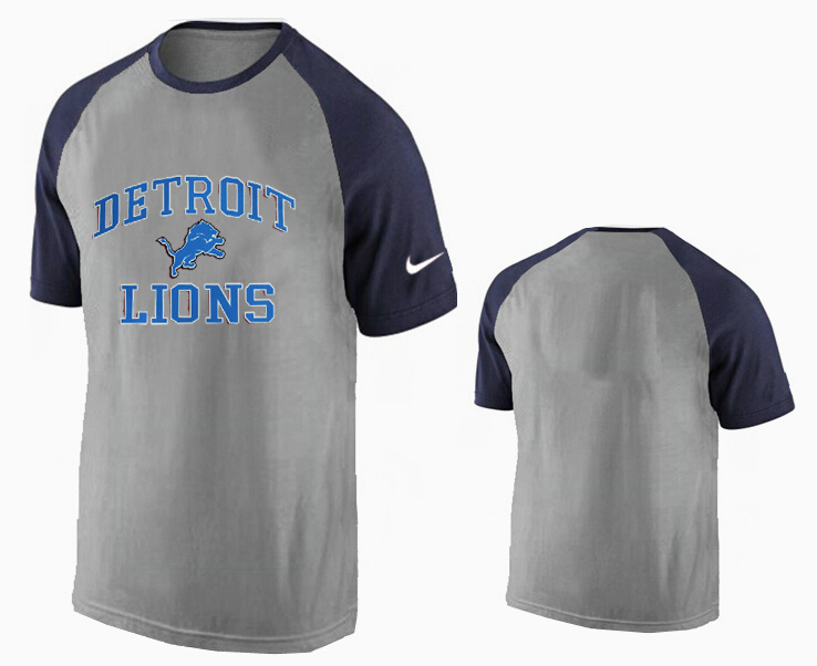 Nike Detroits Lions Ash Tri Big Play Raglan T Shirt Grey3