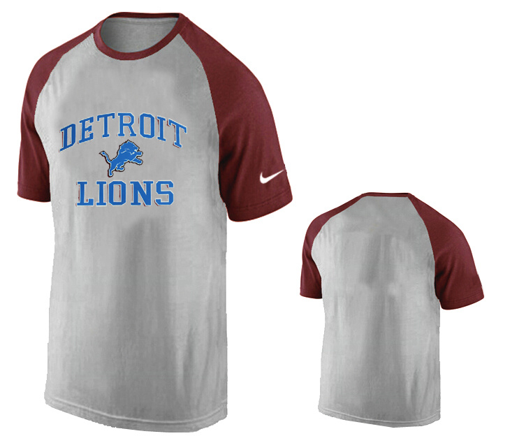 Nike Detroits Lions Ash Tri Big Play Raglan T Shirt Grey4