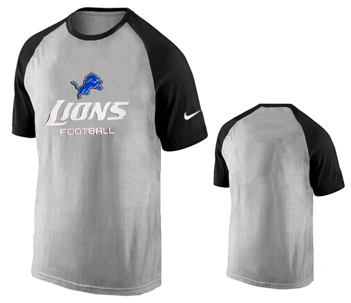 Nike Detroits Lions Ash Tri Big Play Raglan T Shirt Grey5