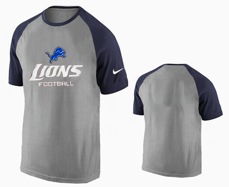 Nike Detroits Lions Ash Tri Big Play Raglan T Shirt Grey6