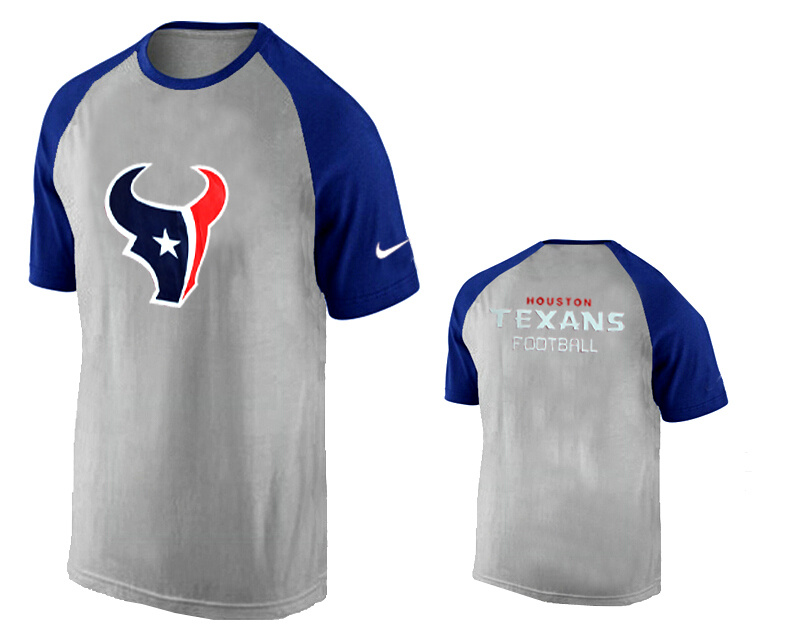 Nike Houston Texans Ash Tri Big Play Raglan T Shirt Grey3