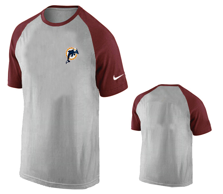 Nike Miami Dolphins Ash Tri Big Play Raglan T Shirt Grey10