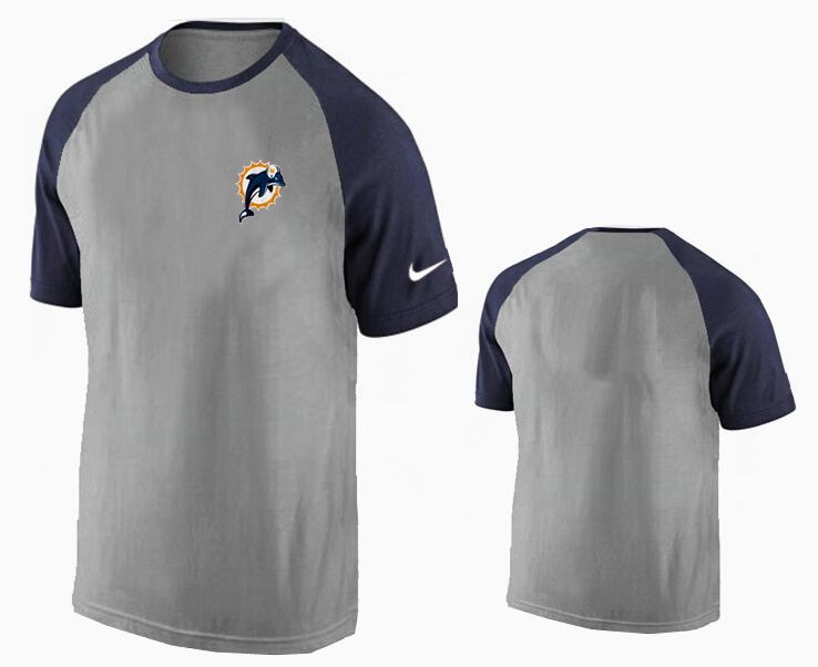 Nike Miami Dolphins Ash Tri Big Play Raglan T Shirt Grey12