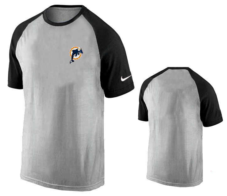 Nike Miami Dolphins Ash Tri Big Play Raglan T Shirt Grey9