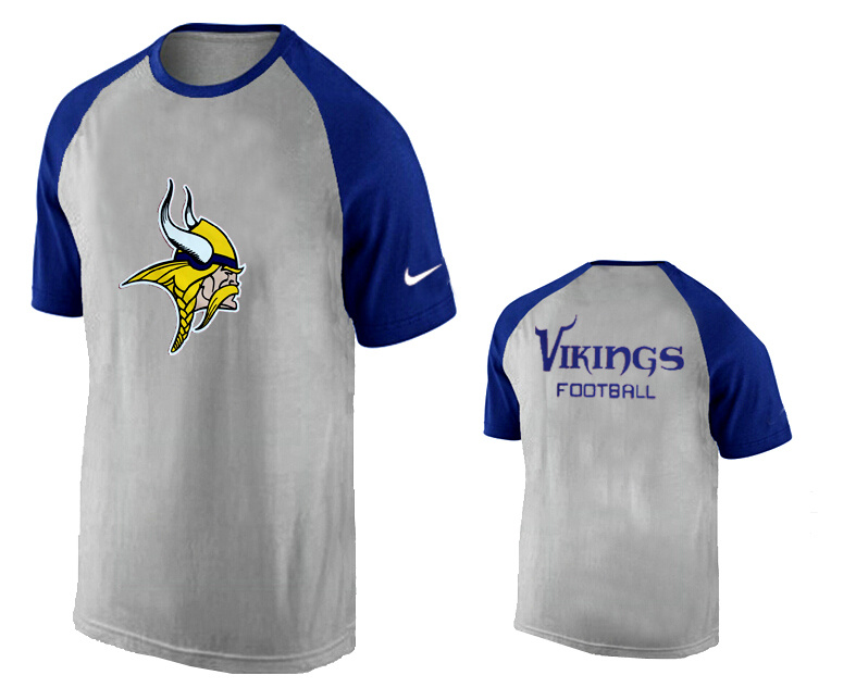 Nike Minnesota Vikings Ash Tri Big Play Raglan T Shirt Grey12