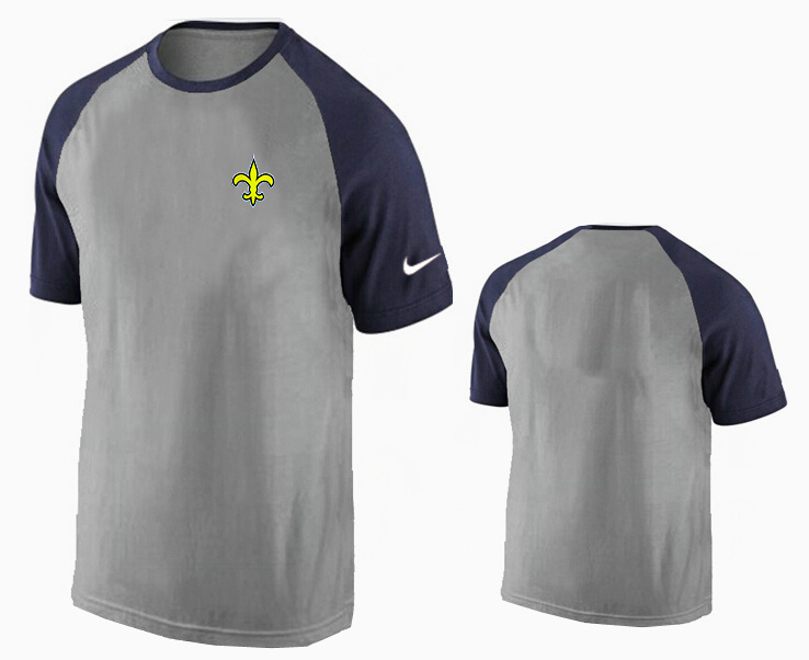Nike New Orleans Saints Ash Tri Big Play Raglan T Shirt Grey6