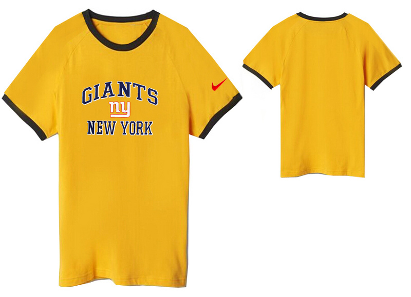 Nike New York Giants Round Neck Yellow5
