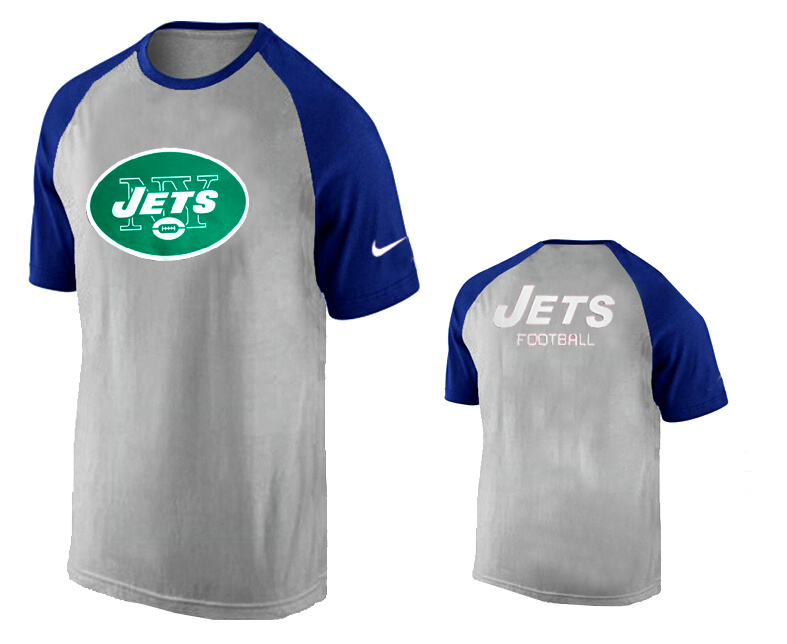 Nike New York Jets Ash Tri Big Play Raglan T Shirt Grey15