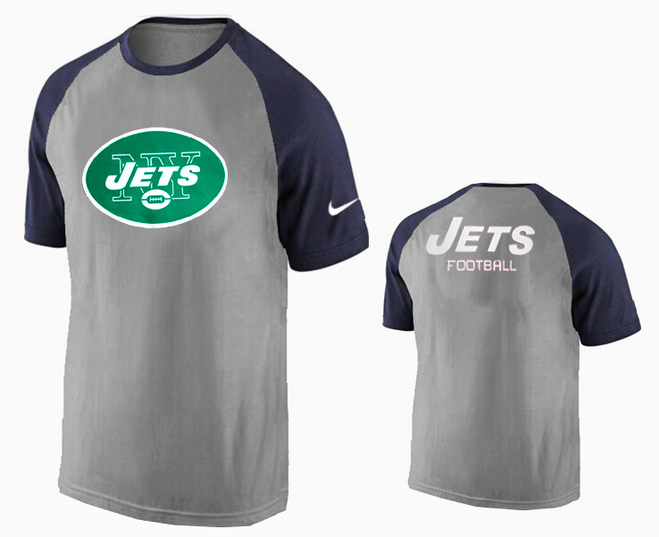 Nike New York Jets Ash Tri Big Play Raglan T Shirt Grey16