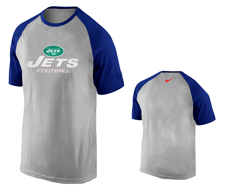 Nike New York Jets Ash Tri Big Play Raglan T Shirt Grey6