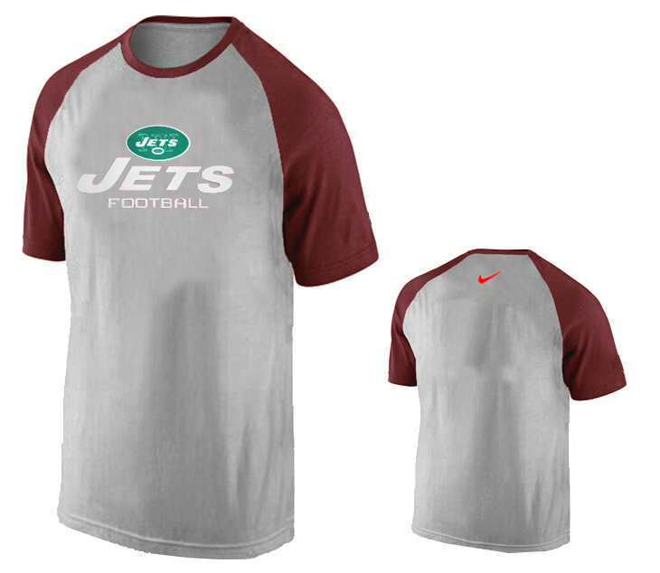 Nike New York Jets Ash Tri Big Play Raglan T Shirt Grey7