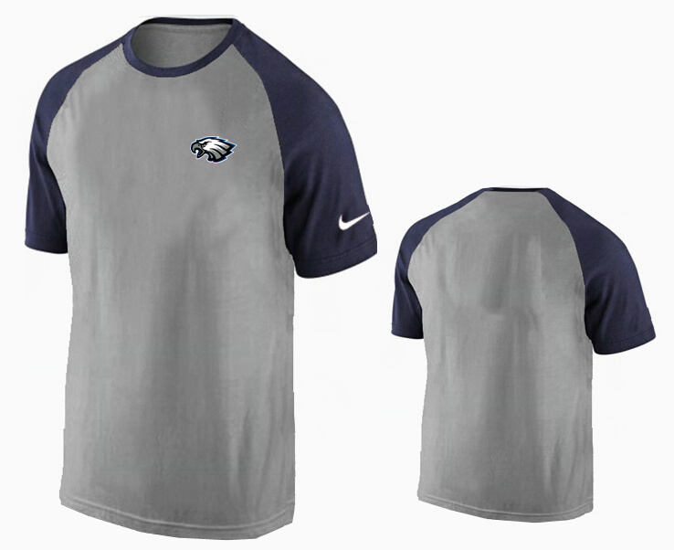 Nike Philadelphia Eagles Ash Tri Big Play Raglan T Shirt Grey11