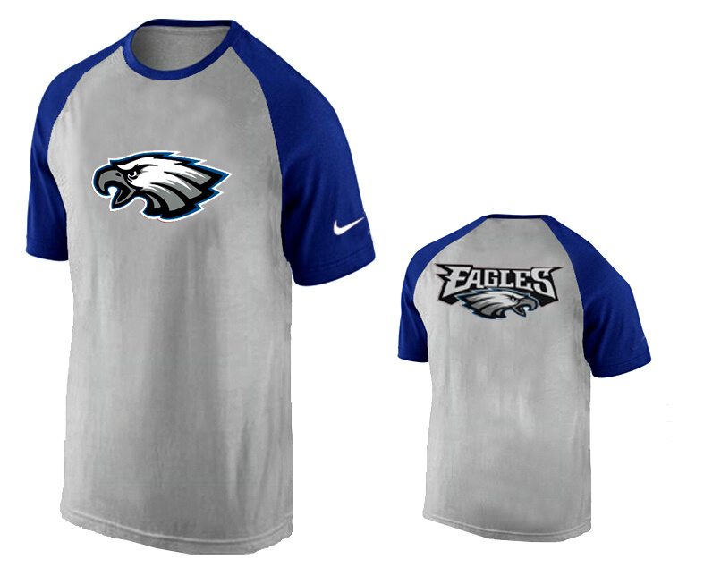 Nike Philadelphia Eagles Ash Tri Big Play Raglan T Shirt Grey14