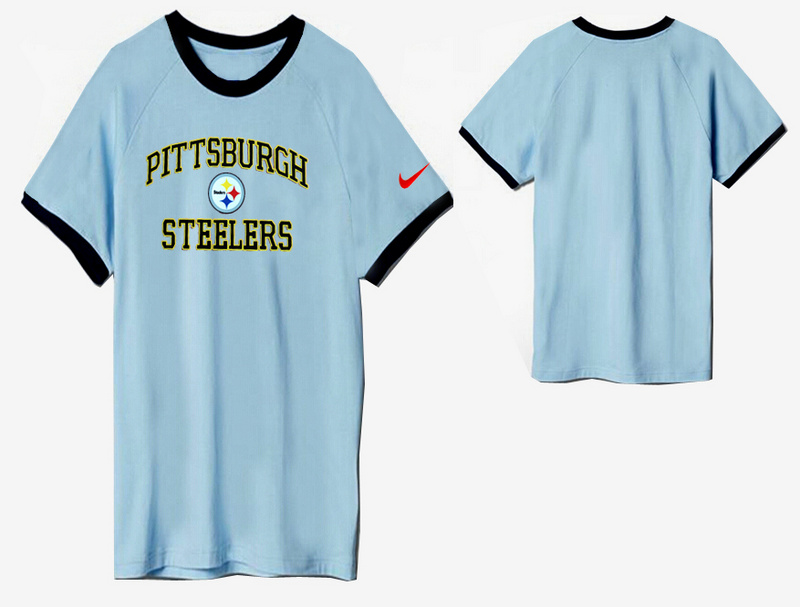 Nike Pittsburgh Steelers Round Neck L.Blue3