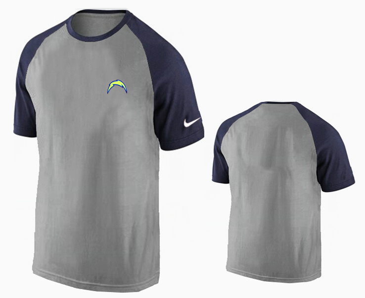 Nike San Diego Chargers Ash Tri Big Play Raglan T Shirt Grey11