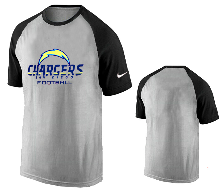 Nike San Diego Chargers Ash Tri Big Play Raglan T Shirt Grey12