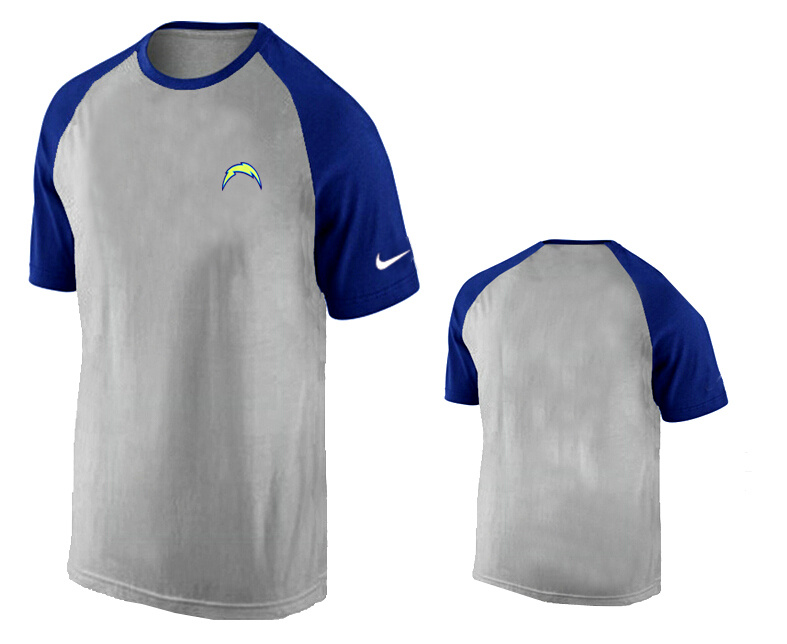 Nike San Diego Chargers Ash Tri Big Play Raglan T Shirt Grey9