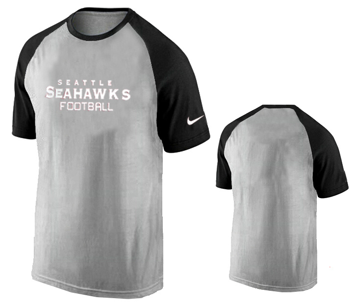Nike Seattle Seahawks Ash Tri Big Play Raglan T Shirt Grey12