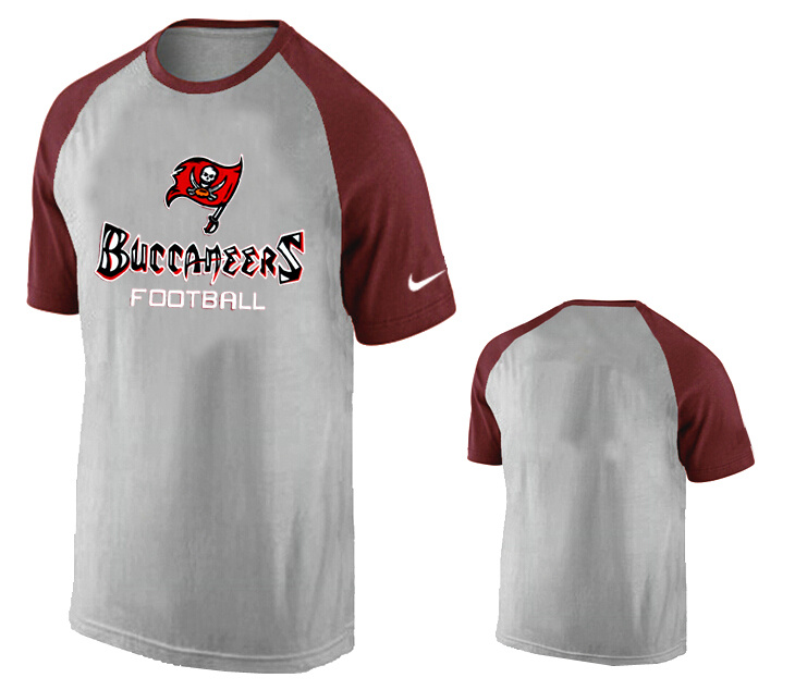 Nike Tampa Bay Buccaneers Ash Tri Big Play Raglan T Shirt Grey11