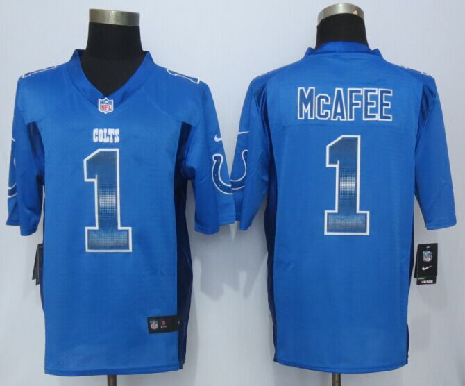 Nike Colts 1 Pat McAfee Blue Pro Line Fashion Strobe Jersey