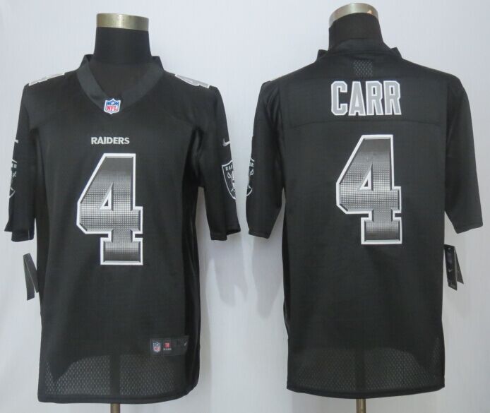Nike Raiders 4 Derek Carr Black Pro Line Fashion Strobe Jersey