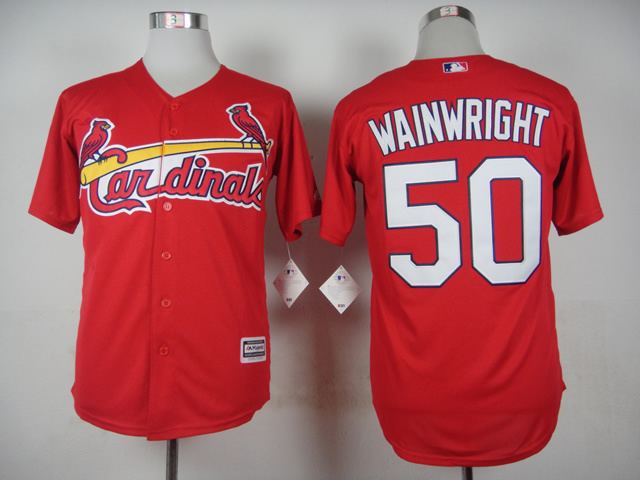 Cardinals 50 Wainwright Red New Cool Base Jersey