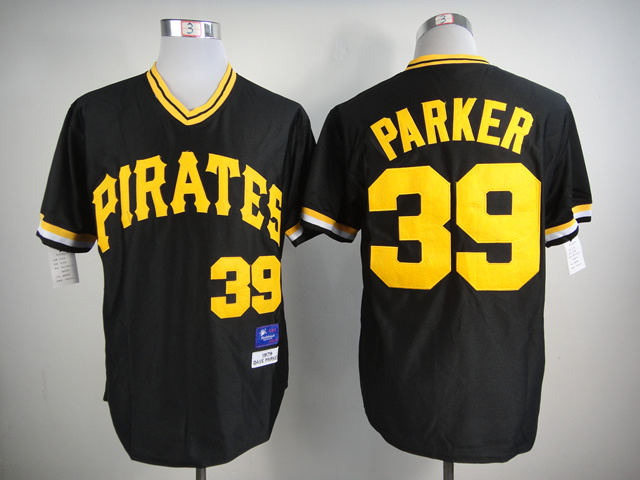 Pirates 39 Parker Black Throwback Jersey