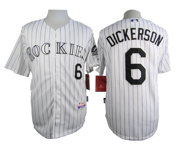 Rockies 6 Dickerson White Cool Base Jersey