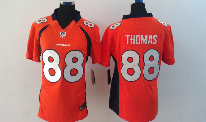 Nike Broncos 88 Demaryius Thomas Orange Limited Women Jersey