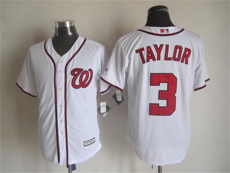 Nationals 3 Michael Taylor White New Cool Base Jersey